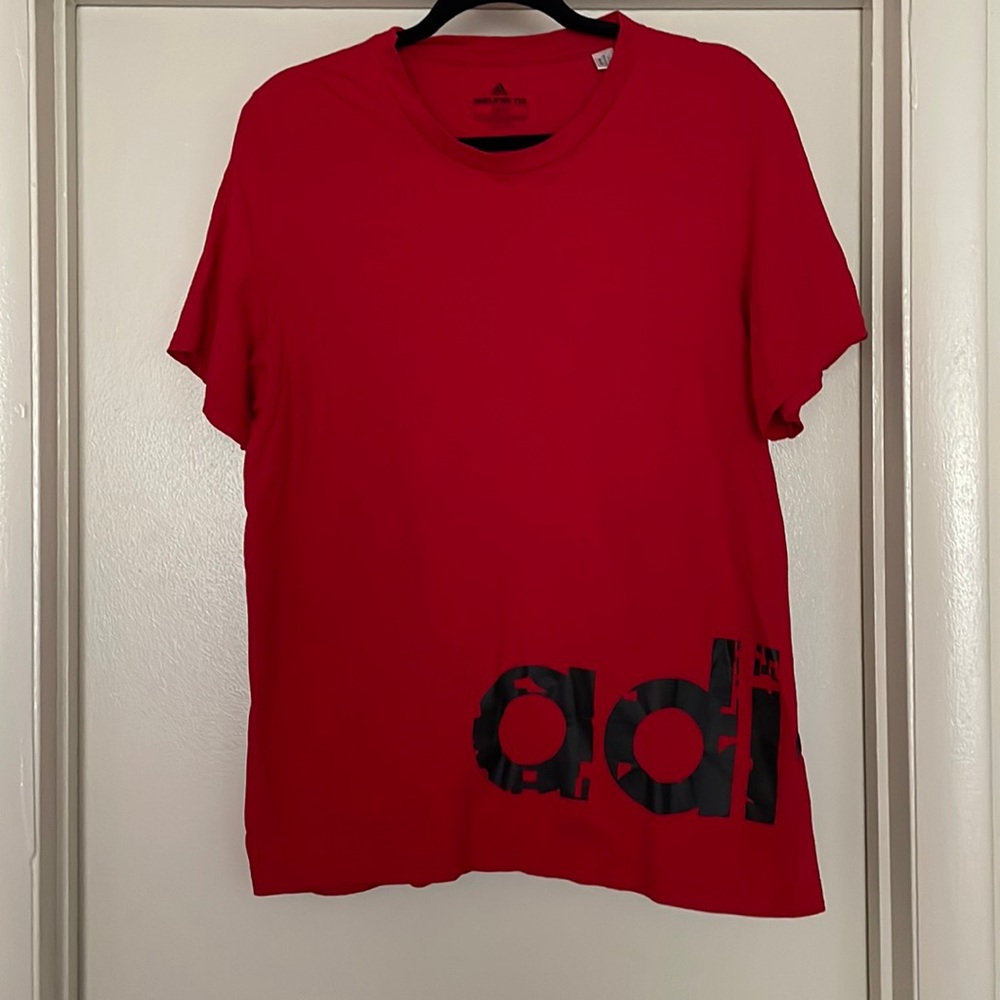 Red Adidas kids T-shirt size M